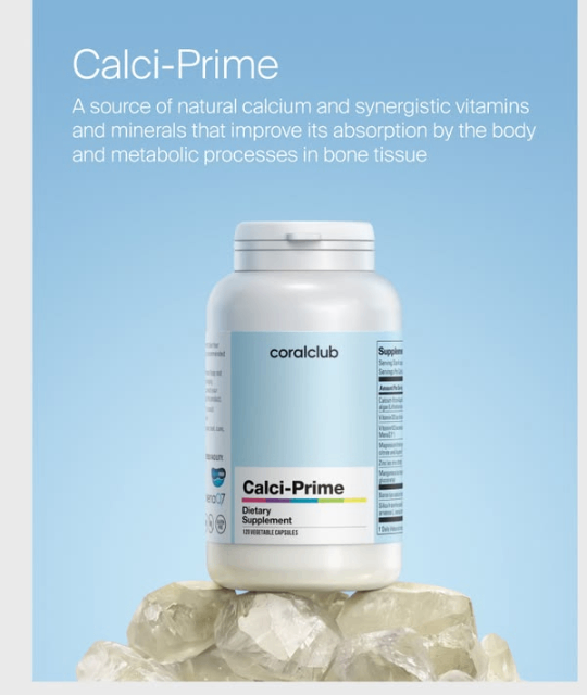 Calci-Prime product on mineral crystals